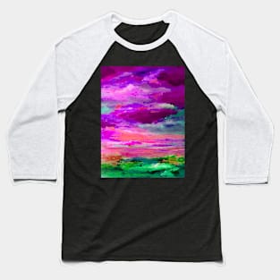 Purple Sunset Baseball T-Shirt